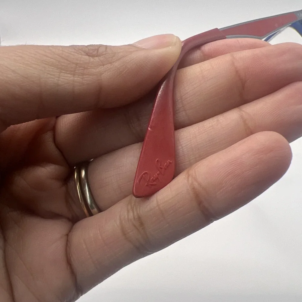 Ray-Ban RB1570 3721 Kids Eyeglasses Frames Blue Red Square Full Rim 49-16-130